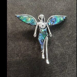 Abalone Shell Angel Brooch